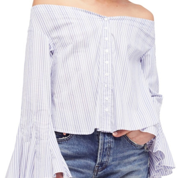 Free People Tops - Free People March To The Beat Striped Top Size L